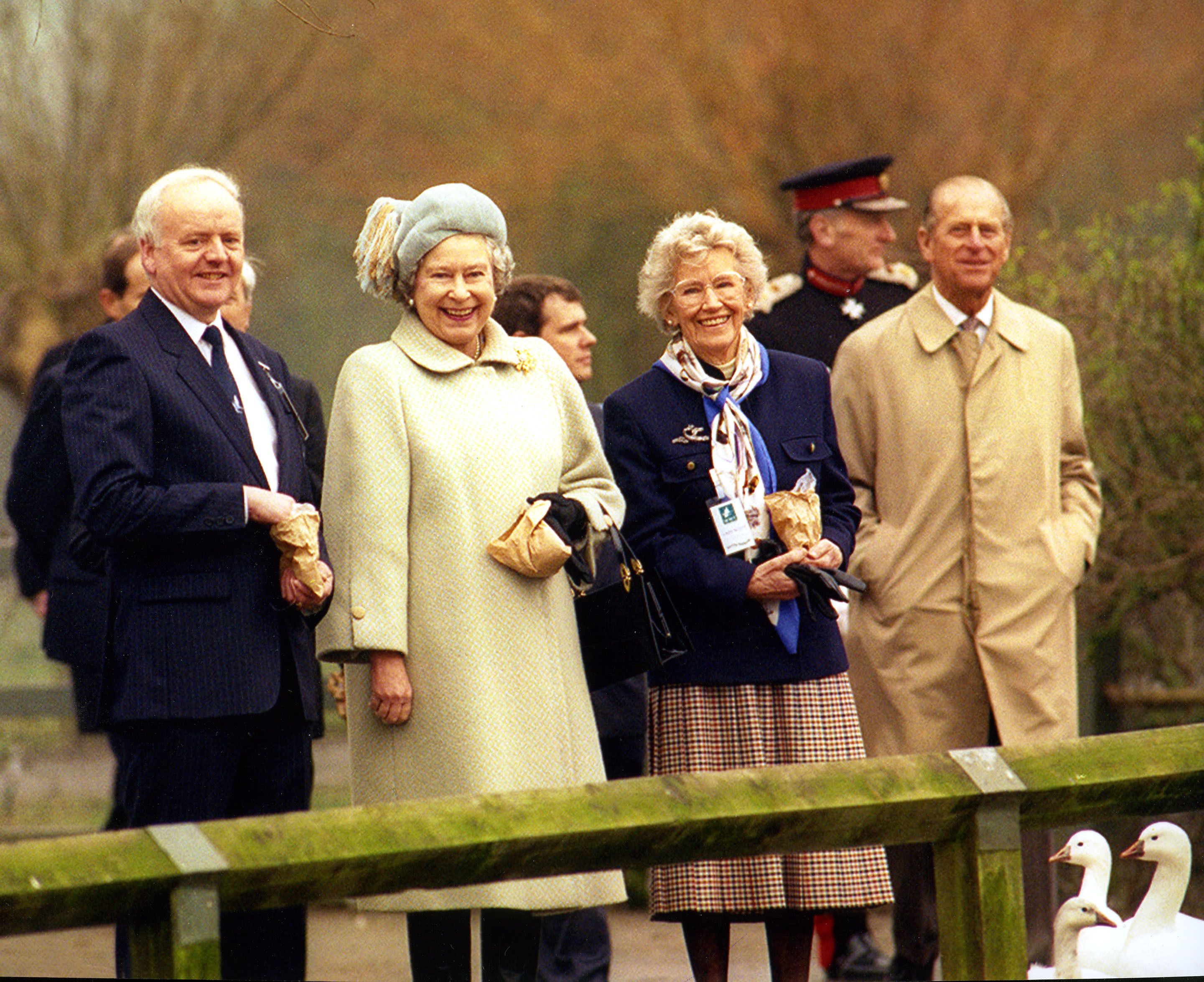 HRH Queen Elizabeth II on a visit to WWT Slimbridge
