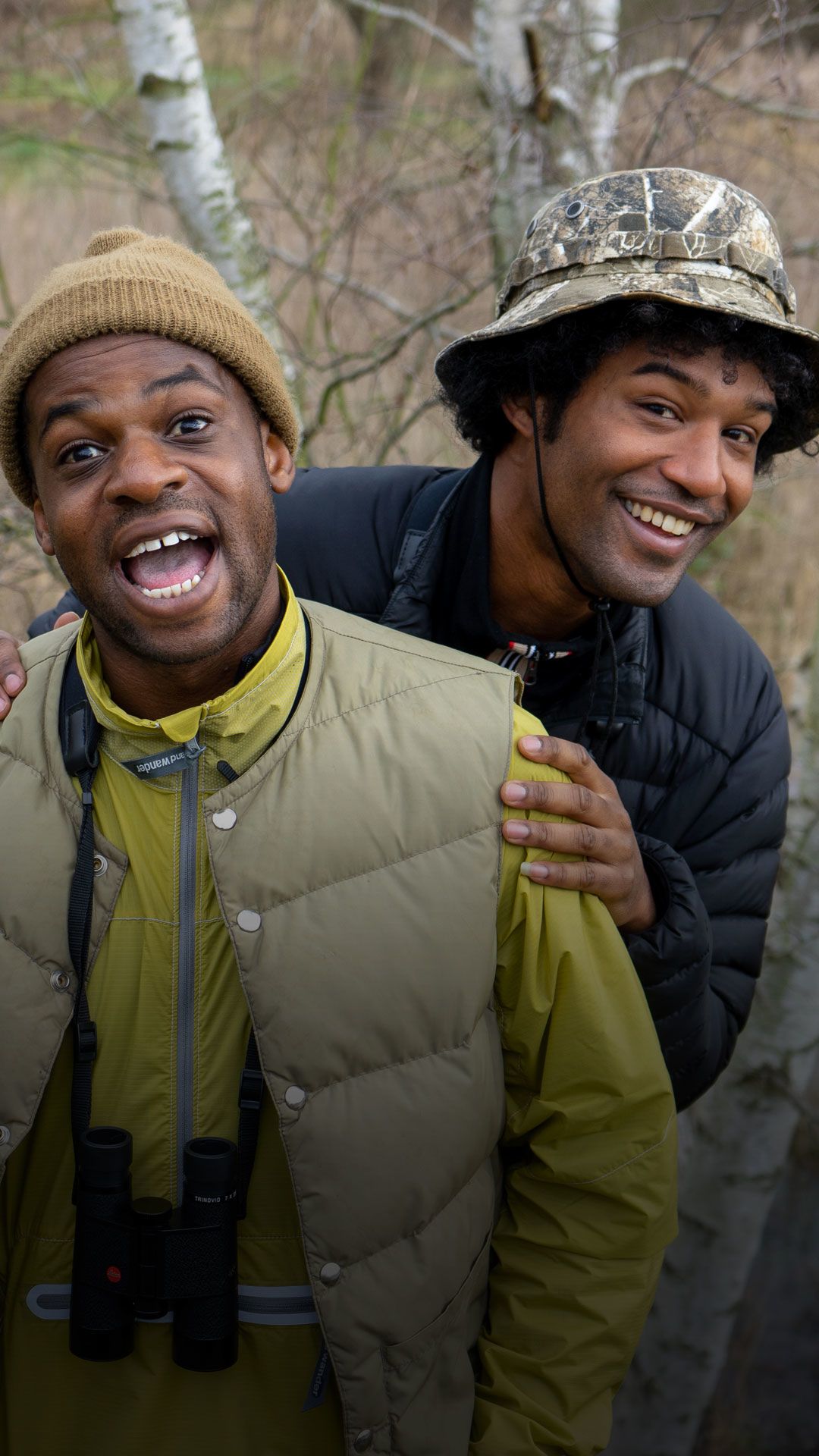 New WWT ambassadors, Ollie Olanipekun and Nadeem Perera from Flock Together in a light-hearted pose