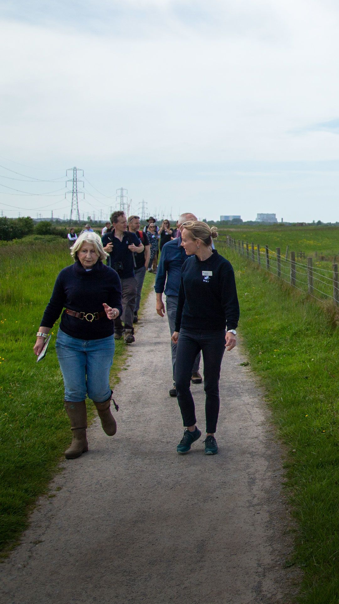 WWT staff member leading a tour of WWT Steart at the launch event for Steart becoming part of the Somerset SNNR